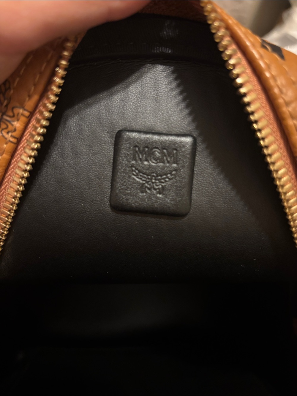 Authentic MCM Stark Side Studs Backpack Cognac Visetos Brown Medium - Pristine - Picture 5 of 7